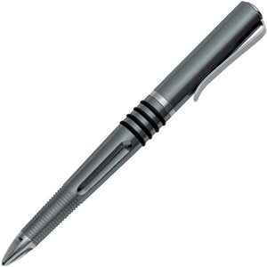 Fox Tactical Gray Aluminum 6" Ballpoint Pen w/ Pocket Clip MTD2G