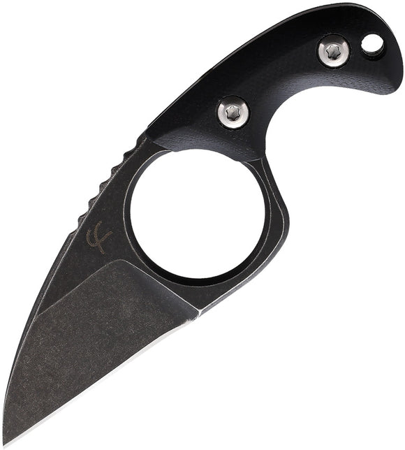 Fred Perrin Shorty Fixed Blade Neck Knife Black G10 Fixed Blade Knife 2001B