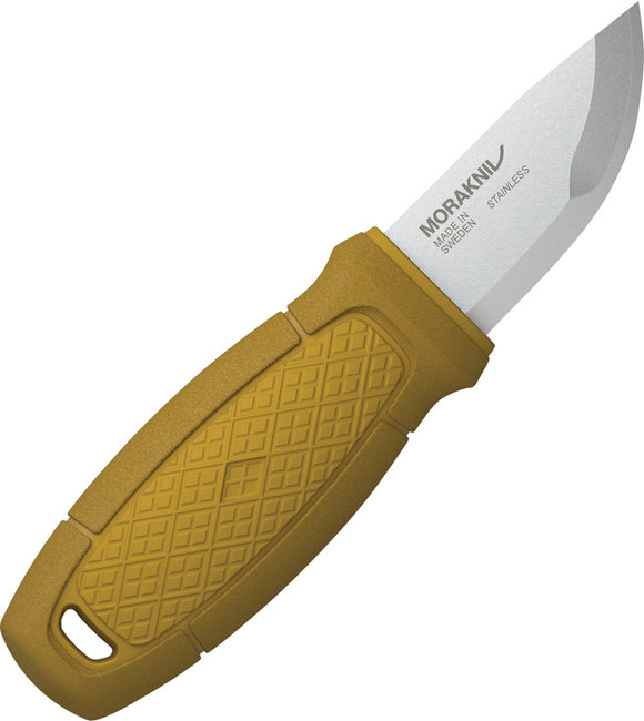 Mora Eldris Kit Fixed Blade Knife Yellow Polymer 12C27 Clip Pt w/ Sheath 01781
