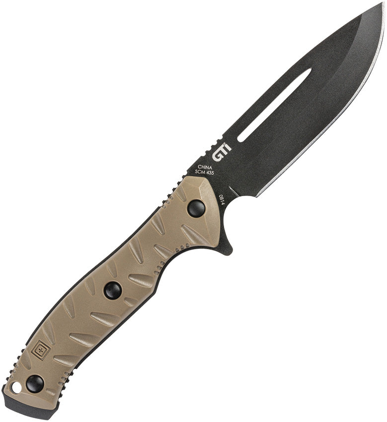 5.11 Tactical CKF 3.5 Tan FRN SCM435 Steel Black Fixed Blade Knife