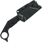 Fox Toa Black Sculpted G10 Bohler N690 Stainless Steel Fixed Blade Knife w/ Belt Sheath 652