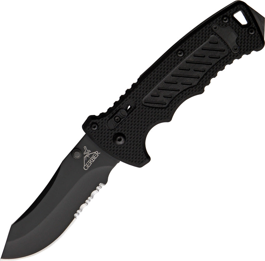 Gerber DMF Folder Serrated Black Modified Clip G10 Folding Knife