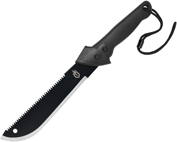 Gerber Gator Machete Jr Black Rubber Carbon Steel Fixed Blade Knife 0926