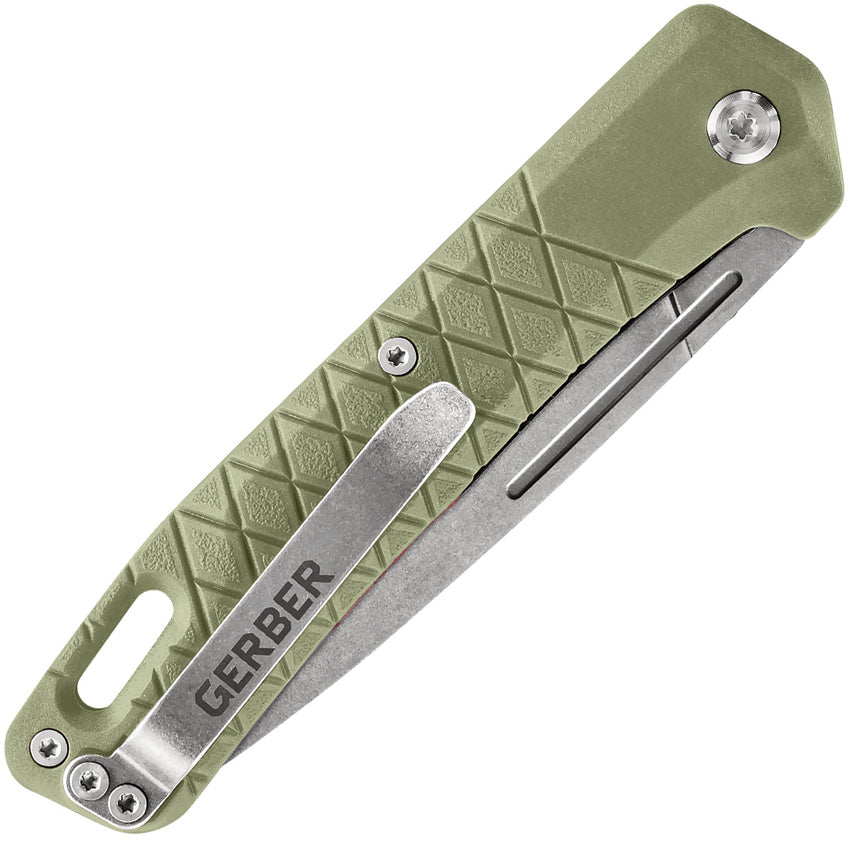 Gerber Zilch Linerlock Lichen Green GFN Folding Stainless Pocket Knife
