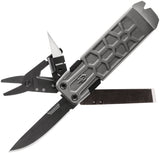 Gerber Lockdown Pry Multi-Tool Folding Knife 2.5" Plain Blade Tactical Gray Onyx Aluminum Handle 1593   - On Sale