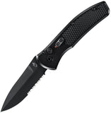 Gerber Automatic Empower Knife Plunge Lock Black Aluminum Serrated S30V Blade 1636