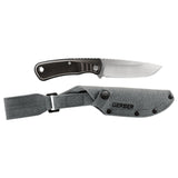 Gerber Downwind 9" Black Fixed Blade Knife + Sheath 1816