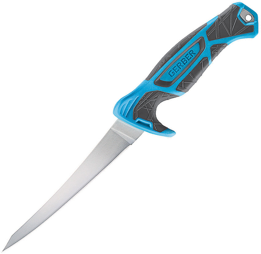 Gerber Fishing Series Controller Salt Rx 8 Flexible Fillet Knife,  Polypropylene Handle, Sheath with Built In Sharpening System - KnifeCenter  - 31-003558