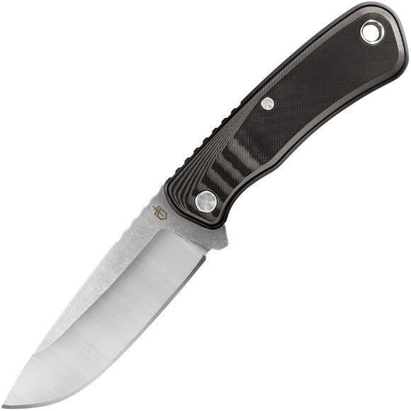 Gerber Downwind Fixed Blade Knife Black/Grey G10 Stainless Drop Point 3929