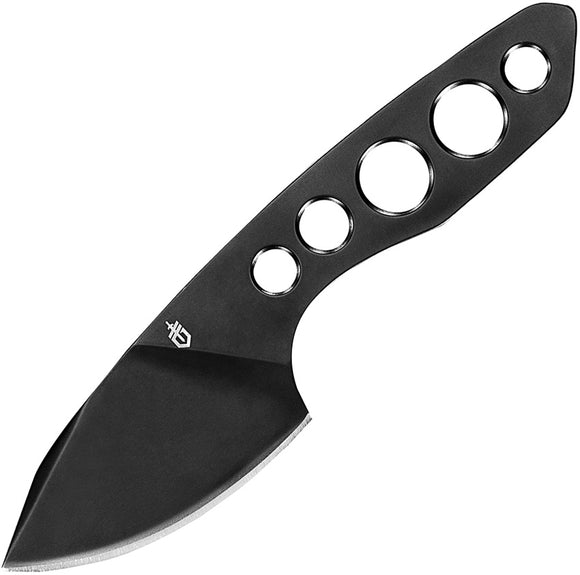 Gerber Dibs Mini Black 440 Stainless Steel Drop Point Fixed Blade Knife 4116