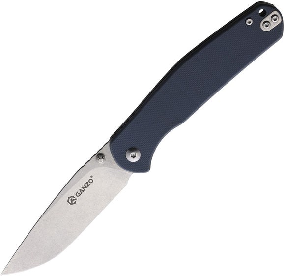 Ganzo Knives Linerlock Blue-Gray G10 8Cr14MoV Tool Steel Folding Pocket Knife 6804GY