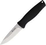 Ganzo Knives Black TPR 8Cr14MoV Stainless Fixed Blade Knife w/ Belt Sheath 806BK
