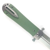 Ganzo Knives Adimanti Samson Pocket Knife Green G10 Folding D2 Steel SAMSONGR