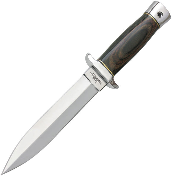 Hibben Dark Pakkawood Double Edge 5Cr15 Stainless Fixed Blade Boot Knife 5078