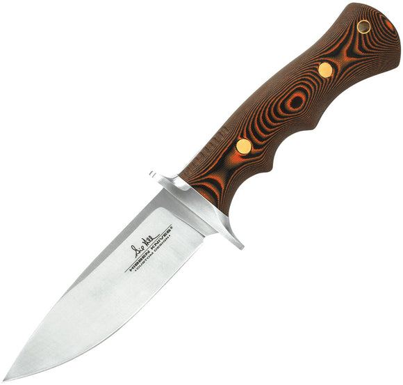 Hibben Tundra Bushcraft Black & Orange Micarta Stainless Fixed Blade Knife 5110