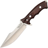 Hibben Legacy Fighter IV Brown Pakkawood 5Cr15MoV Fixed Drop Pt Blade Knife 5112