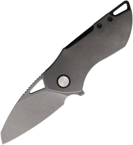 Grissom Knife & Tool Riverstone Pocket Knife Gray Titanium Folding M390 001DSW