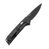 Glow Rhino Reactor Framelock Black Titanium Folding S35VN Pocket Knife 101PVD
