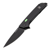 Glow Rhino Reactor Framelock Black Titanium Folding S35VN Pocket Knife 101PVD