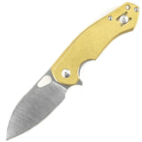 GiantMouse ACE Biblio Linerlock Brass Folding Bohler M390 Pocket Knife 10616