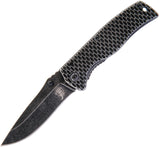 Gas Monkey Black Stonewash Framelock Folding Pocket Knife - 1305