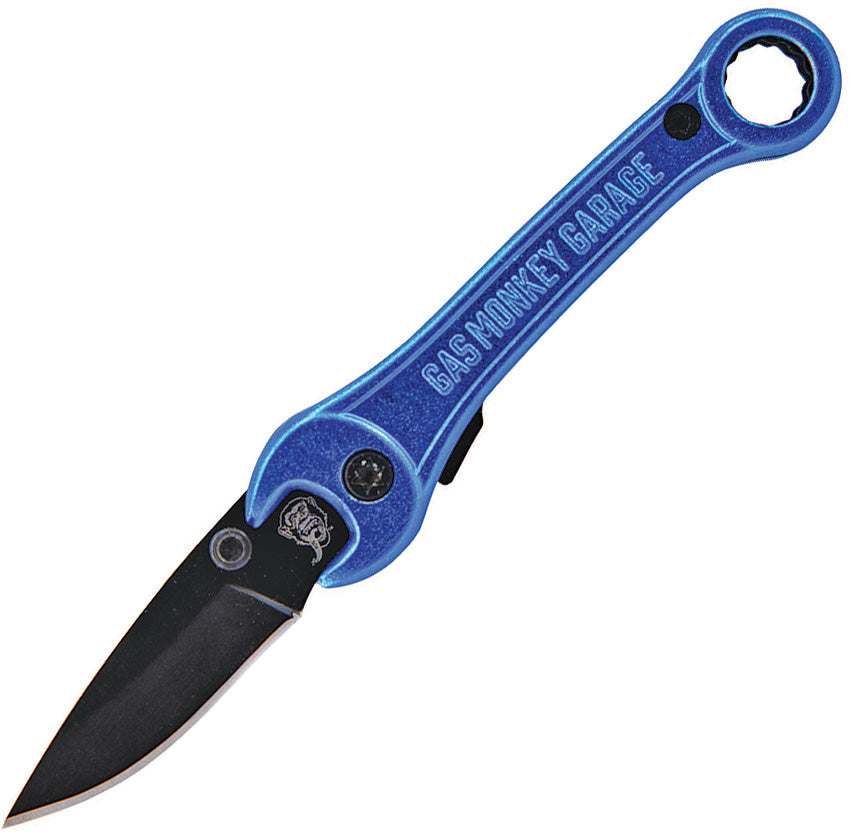 Gas Monkey Small Blue Wrench Folding Knife - 1325 – Atlantic Knife