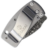 G.Sakai Money Clip Framelock Paw Prints Folding Damascus Knife 11667