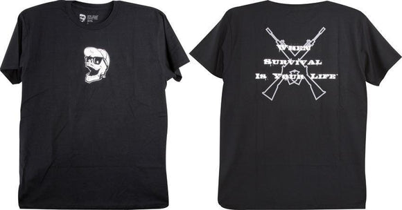DPx Gear Grey Guns Black T-Shirt Adult Size Large (L)