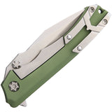 Heretic Knives Wraith Green Framelock Titanium Folding Knife 0012AGR