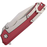 Heretic Knives Wraith Red Aluminum Handle Framelock Folding Knife 0012ARD