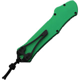 Heretic Knives Automatic Hydra Knife OTF Toxic Green Aluminum MagnaCut Blade 00611ATXGRN