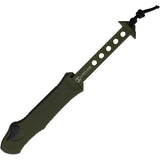 Heretic Knives Automatic Hydra Knife OTF OD Green Aluminum MagnaCut Serrated Blade 00611BGRN