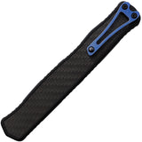 Heretic Knives Automatic Cleric II Knife OTF Carbon Fiber CPM-MagnaCut Serrated Blade 0192BCFBLU