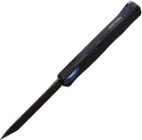 Heretic Knives Automatic Cleric II Knife OTF Carbon Fiber CPM-MagnaCut Tanto Blade 0196ACFBLU