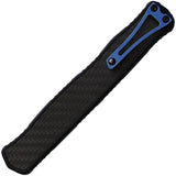 Heretic Knives Automatic Cleric II Knife OTF Carbon Fiber CPM-MagnaCut Double Edge Blade 0206ACFBLU