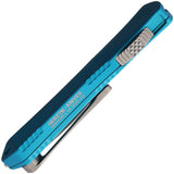 Heretic Knives Automatic Manticore OTF Blue Aluminum Elmax Steel Bowie Blade 022B2ATQ