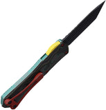 Heretic Knives Automatic Manticore S OTF Knife Distressd Green Aluminum & CF CPM-MagnaCut Blade 0238A