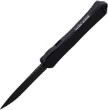 Heretic Knives Automatic Manticore X Knife OTF Black Aluminum CPM-MagnaCut Recurve Blade 0336AT