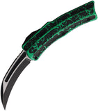Heretic Knives Automatic ROC OTF Knife Toxic Green Aluminum CPM-MagnaCut Blade 06014ABRKTGR