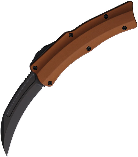 Heretic Knives Automatic ROC Knife OTF Root Beer Brown Aluminum CPM-MagnaCut Blade 0606ARB