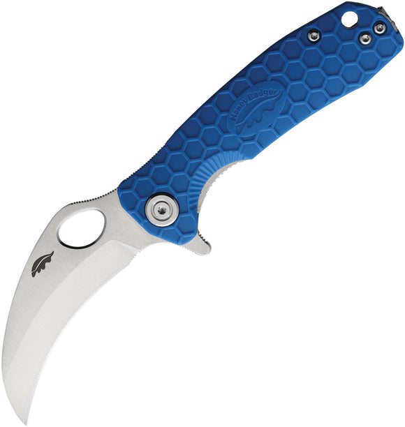 Honey Badger Knives Small Blue Claw  Linerlock Folding Knife 1144