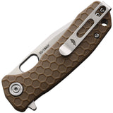 Honey Badger Knives Small Linerlock Pocket Knife Tan GRN Folding 8Cr13MoV 1342