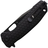 Honey Badger Knives Large Linerlock Black Folding D2 Steel Pocket Knife 4032