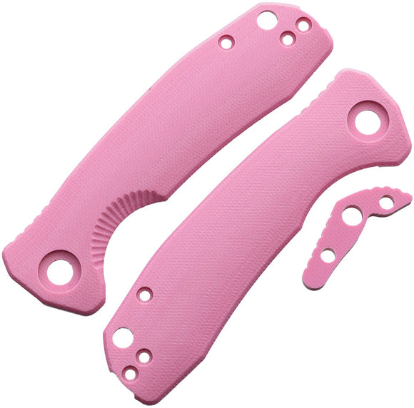Honey Badger Knives Small Linerlock Pink G10 Smooth Handle Scales 4060