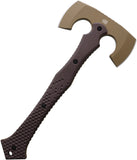 Halfbreed Blades Compact Brown & Tan G10 K110 Steel Battle Axe CBA01DE
