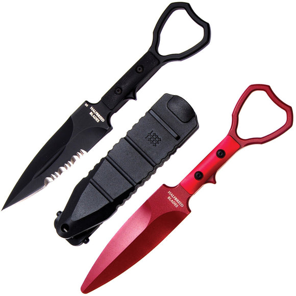 Halfbreed Blades Compact Clearance Bundle Fixed Blade & Trainer Knife Set CCK01B