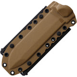 Halfbreed Blades Large Survival Dark Earth G10 K110 Steel Fixed Blade Knife w/ Sheath LSK01DE