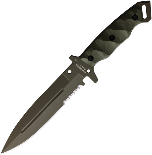 Halfbreed Blades Medium Infantry Green G10 K110 Tool Steel Fixed Blade Knife MIK01PSOD