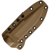 Halfbreed Blades Medium Infantry Brown DE K110 Tool Steel Fixed Blade Knife MIK03DE