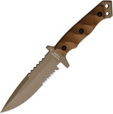 Halfbreed Blades Medium Infantry Tan G10 K110 Fixed Blade Knife MIK03G2DE